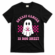 Breast Cancer Is Boo Sheet October Awareness T-Shirt - Black