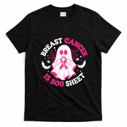 Breast Cancer Is Boo Sheet Funny Halloween Ghost T-Shirt - Black