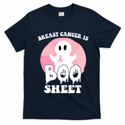 Breast Cancer Is Boo Sheet Funny Ghost T-Shirt - Navy Blue