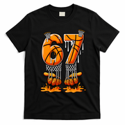 Basketball Drip 67 Six Seven Funny 6-7 Gen Alpha Meme T-Shirt - Black