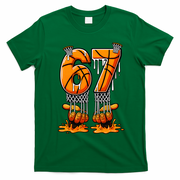 Basketball Drip 67 Six Seven Funny 6-7 Gen Alpha Meme T-Shirt - Irish Green