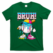 Baseball Drip Bruh Ice Cream Meme For Son Grandson  T-Shirt - Irish Green