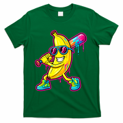 Banana Drip Ice Cream Baseball T-Shirt - Green