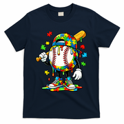 Baseball Drip Ice Cream Autism Awareness T-Shirt - Navy