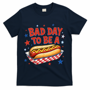 Bad Day To Be A Hot Dog BBQ Grilling Funny T-Shirt - Navy