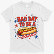 Bad Day To Be A Hot Dog BBQ Grilling Funny T-Shirt - White