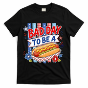 Bad Day To Be A Hot Dog Funny Hotdog Meme T-Shirt - Black