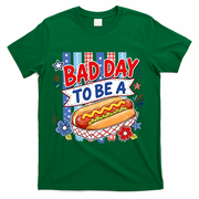 Bad Day To Be A Hot Dog Funny Hotdog Meme T-Shirt - Green