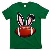Bunny Ears American Football Fan Funny Easter T-Shirt - Green