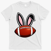 Bunny Ears American Football Fan Funny Easter T-Shirt - White