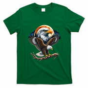 Bald Eagle Forest Moon Wildlife Bird Of Prey T-Shirt - Irish Green