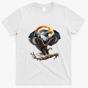 Bald Eagle Forest Moon Wildlife Bird Of Prey T-Shirt - White