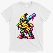 Banana Funny Ice Cream Drip T-Shirt - White