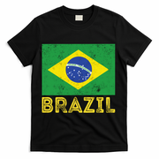 Brazil Flag Pride Graphic Apparel Ordem e Progresso T-Shirt - Black