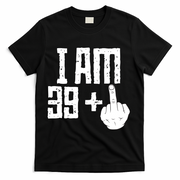 Middle Finger 40th Birthday Funny T-Shirt - Black