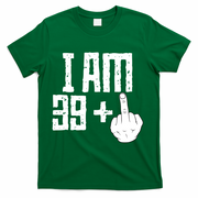 Middle Finger 40th Birthday Funny T-Shirt - Green