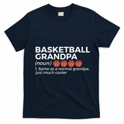 Basketball Grandpa Definition T-Shirt - Navy Blue