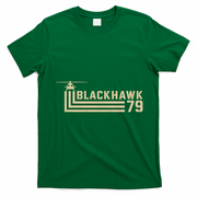 Black Hawk 79 Helicopter Retro T-Shirt - Irish Green