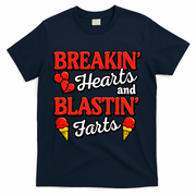 Breakin Hearts Blastin Farts T-Shirt - Navy