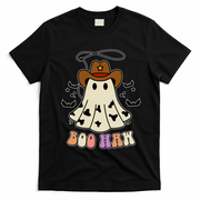 Boo Haw Ghost Western Cowboy Cowgirl Halloween T-Shirt - Black