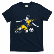 Bosnia Herzegovina Soccer Team Flag T-Shirt - Navy