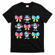 Baseball Ice Cream Drip Coquette T-Shirt - Black