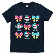 Baseball Ice Cream Drip Coquette T-Shirt - Navy