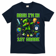 Bruh I'm In 1st Grade First Adventure Back To School T-Shirt - Navy Blue