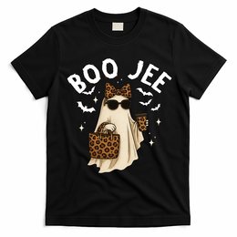 Boo JEE Boujee Ghost Halloween October Vibes T-Shirt - Black