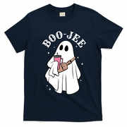 Boo Jee Funny Halloween Shopaholic Ghost T-Shirt - Navy Blue