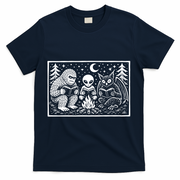 Book Lover Cryptid Club Reader Gift T-Shirt - Navy