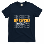 Brewers Let’s Go Fan Apparel for Game Day T-Shirt - Navy Blue