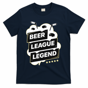 Beer League Legend Hockey Gift T-Shirt - Navy