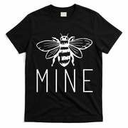 BEE MINE Bumblebee Cute Retro Valentine's Day Funny T-Shirt - Black