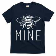 BEE MINE Bumblebee Cute Retro Valentine's Day Funny T-Shirt - Navy Blue