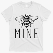 BEE MINE Bumblebee Cute Retro Valentine's Day Funny T-Shirt - White