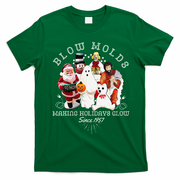 Blow Molds Make Holidays Glow Since 1957 Christmas Halloween T-Shirt - Irish Green