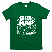 Big Nap Club Fluffy Cat T-Shirt - Irish Green