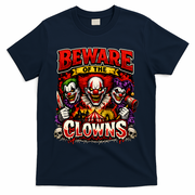 Beware Of The Clowns T-Shirt - Navy