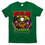 Beware Of The Creepy Clowns Attacks T-Shirt - Green