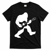 Bigfoot Playing Acoustic Guitar T-Shirt - Black