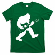 Bigfoot Playing Acoustic Guitar T-Shirt - Green