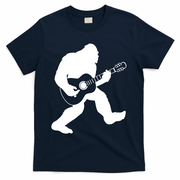 Bigfoot Playing Acoustic Guitar T-Shirt - Navy