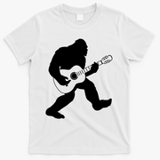 Bigfoot Playing Acoustic Guitar T-Shirt - White