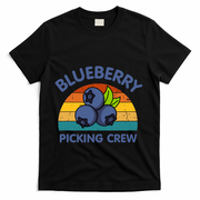 Blueberry Picking Crew Cute Family Blueberries Summer Fruit T-Shirt - Black