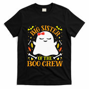 Big Sister Boo Crew Ghost Matching Family Halloween T-Shirt - Black