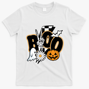 Boo Spooky Halloween Cute T-Shirt - White
