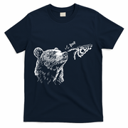 Boop The Bear Meme Black Grizzly T-Shirt - Navy