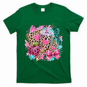 Back To School Leopard Print Cute School Supplies T-Shirt - Irish Green