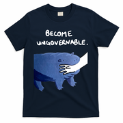 Become Ungovernable Baby Hippo Moo Deng T-Shirt - Navy